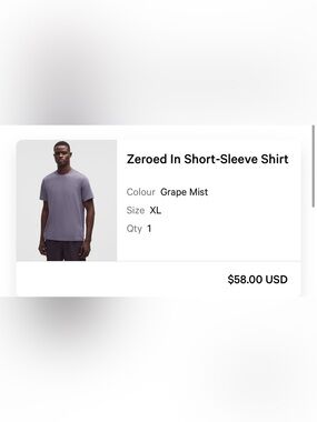 lululemon athletica Zeroed In Short-Sleeve Shirt - Grape Mist